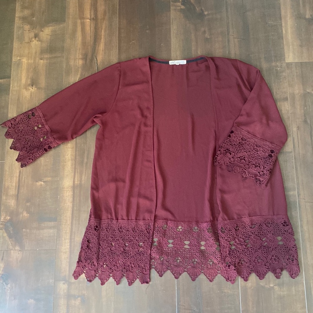Merlot Lace Kimono
